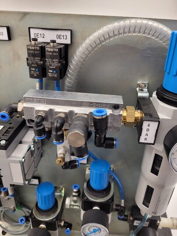 Festo Electro Pneumatic Vacuum Manifold 7 Valve 3 Regulator Robot Control Unit D