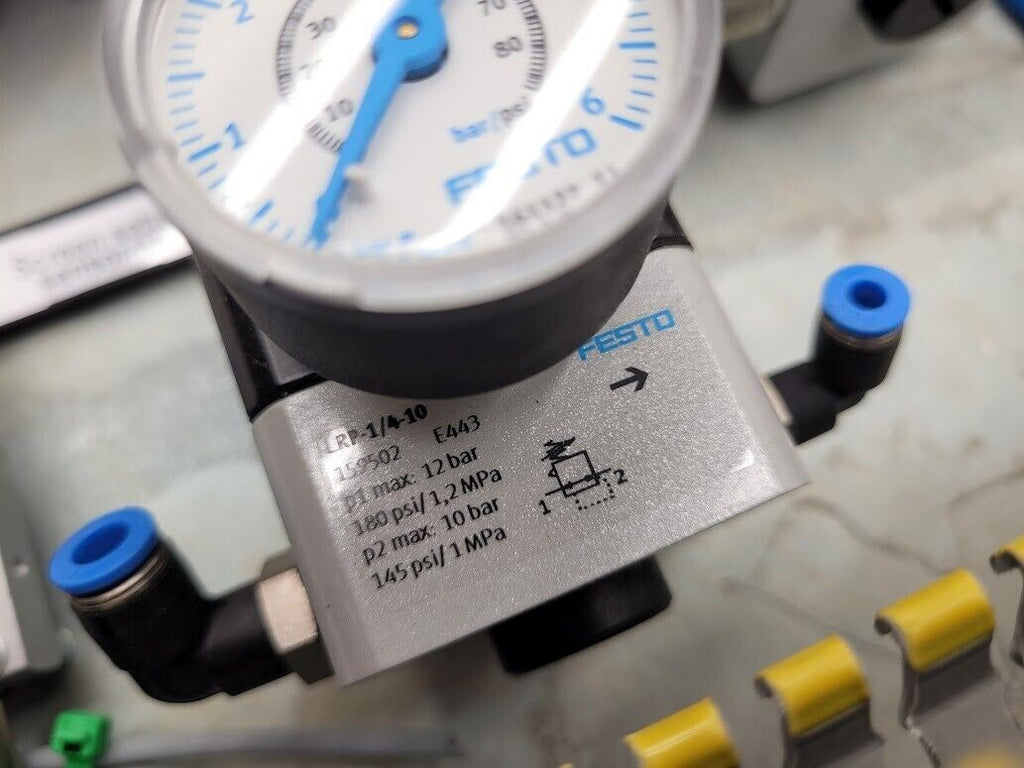 Festo Electro Pneumatic Vacuum Manifold 7 Valve 3 Regulator Robot Control Unit D