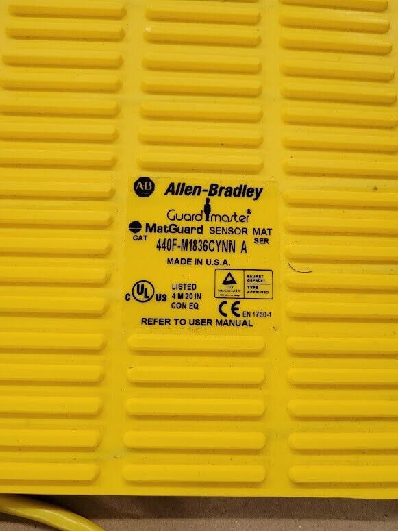 Allen-Bradley Guardmaster MatGuard Sensor Safety Mat 440F-M1836CYNN A 71" x 36"