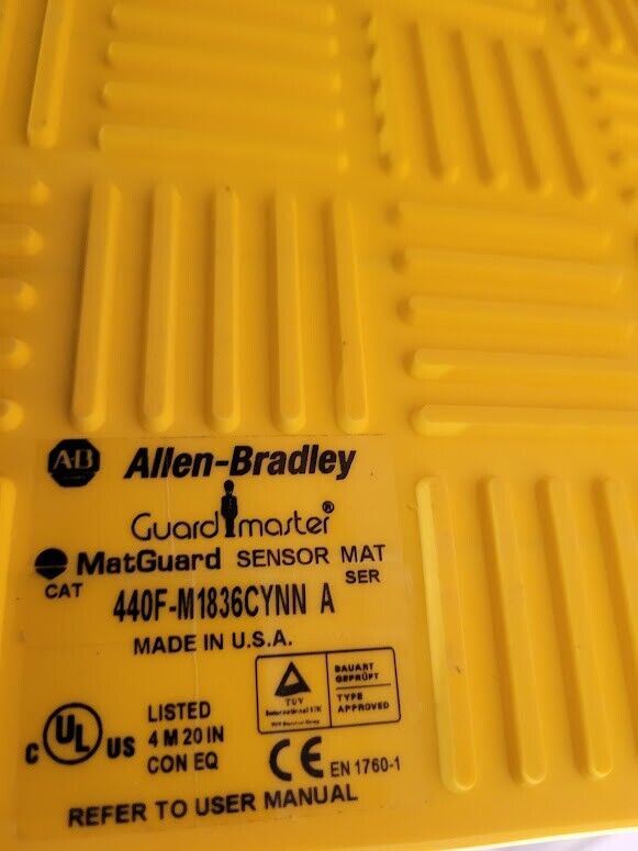 Allen-Bradley Guardmaster MatGuard Sensor Safety Mat 440F-M1836CYNN A 71" x 36"
