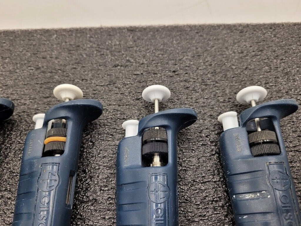 Lot of 5 Rainin Gilson Pipetman Air-Displacement Pipettes 1x P10 2x P20 2x P200