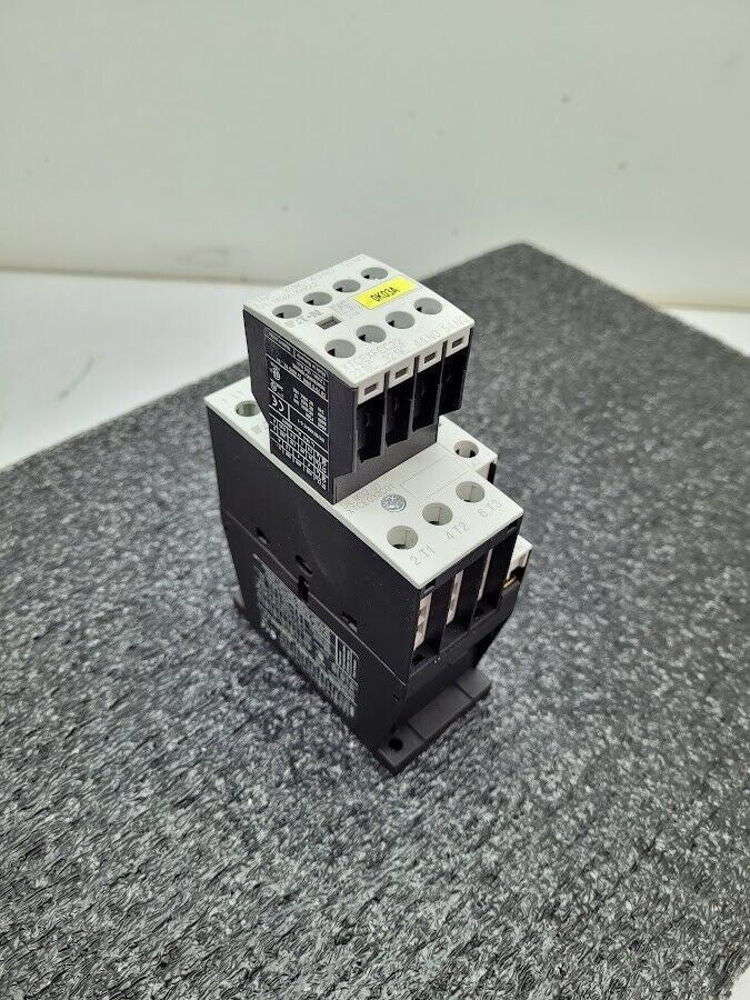 Eaton DIL M32-01 XTCE032C01 Contactor w/ DIL M32-XHI22 Auxiliary 24VDC Coil