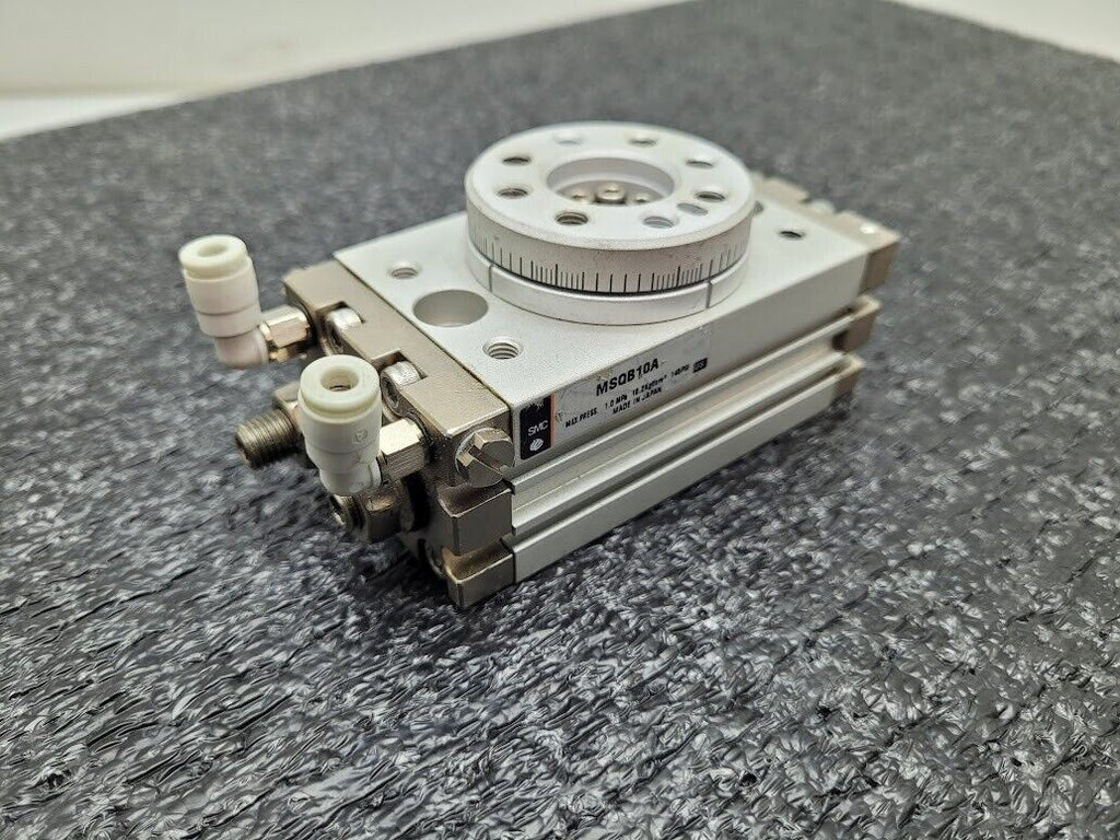 SMC MSQB10A Pinion Rotary Actuator Pneumatic Cylinder Table w/ D-M9N Sensors