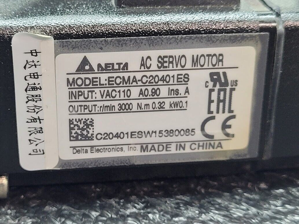 Delta ASD-B2-1021-B 220V 1-Phase Servo Drive 100W w/ Motor and Cables