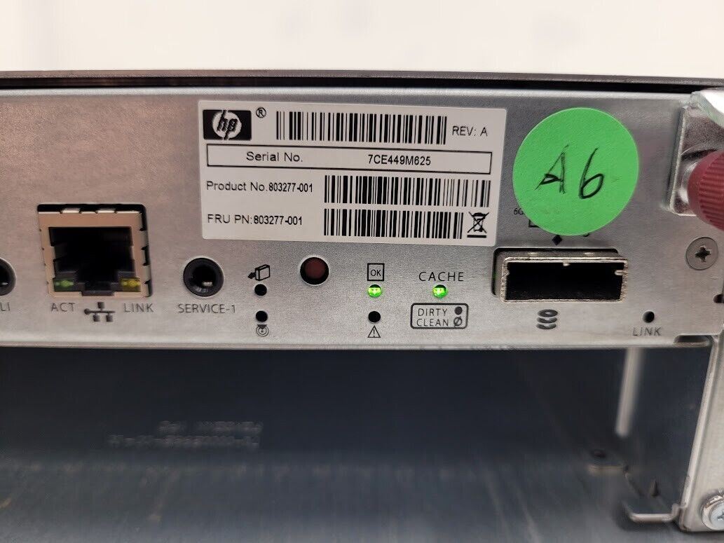 HP 803277-001 MSA 1040 2 Port 12Gb SAS SFF Storage Dual Controller CF Card