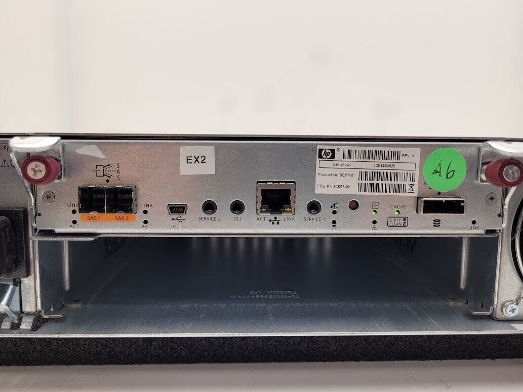 HP 803277-001 MSA 1040 2 Port 12Gb SAS SFF Storage Dual Controller CF Card