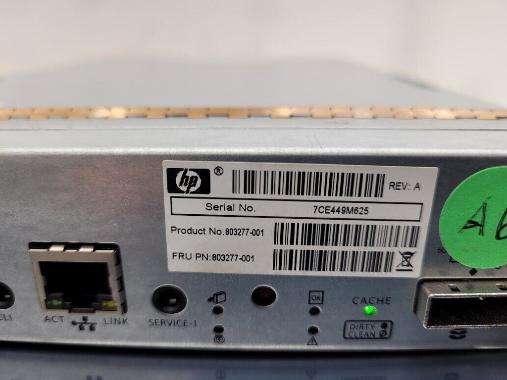 HP 803277-001 MSA 1040 2 Port 12Gb SAS SFF Storage Dual Controller CF Card