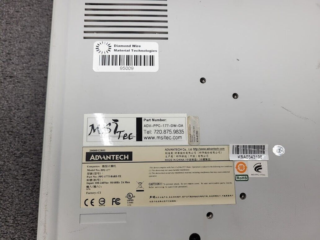 Advantech PPC-177T-BARE-TE Color TFT LCD Operator Touch Panel HMI 17" Screen E