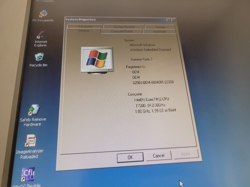 Advantech PPC-177T-BARE-TE Color TFT LCD Operator Touch Panel HMI 17" Screen E