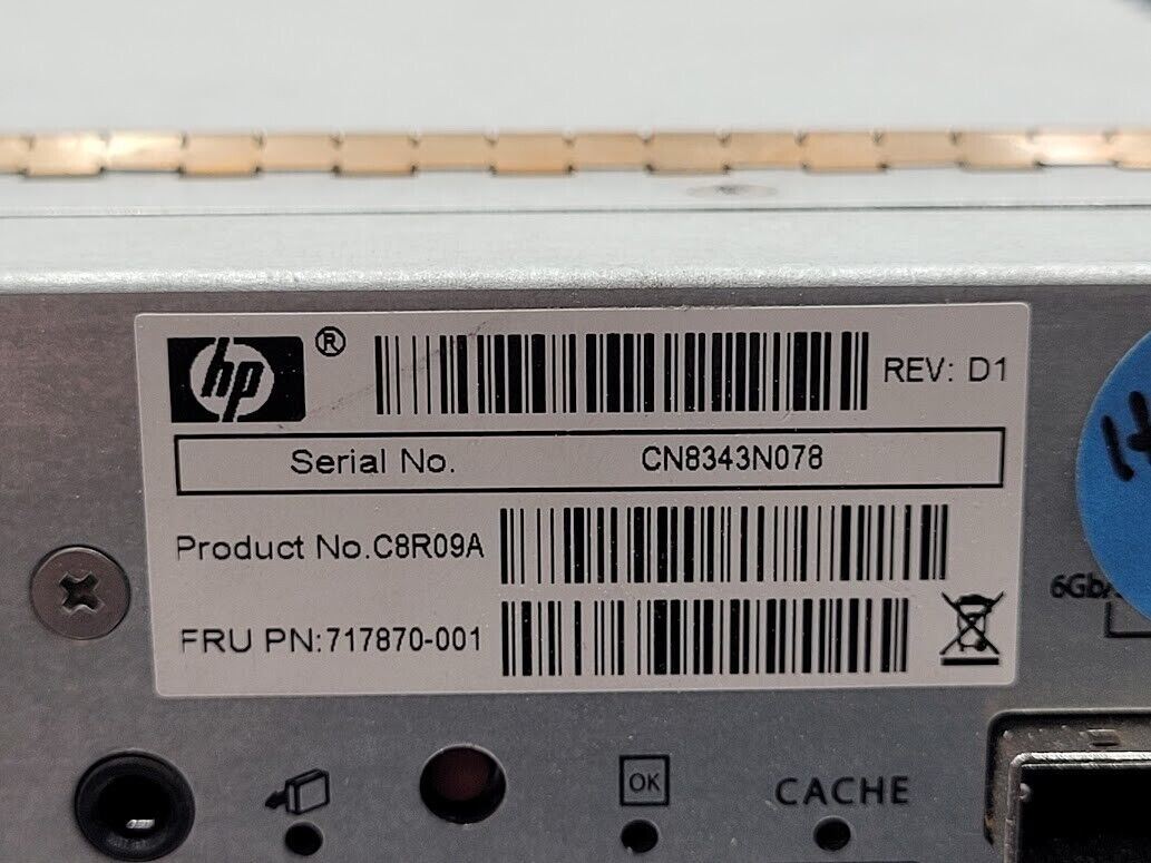 HP HPE C8R09A MSA 2040 FC SAS Drive Array Control 81-00000078-00-02 Open Seals