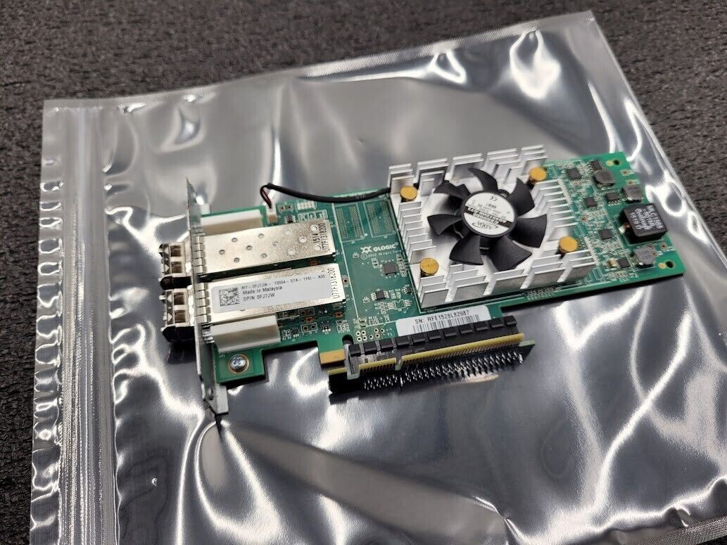 Dell Qlogic QTD2662L 2 Port  FC HBA HD8310405-71 2x SFPs Custom Bracket