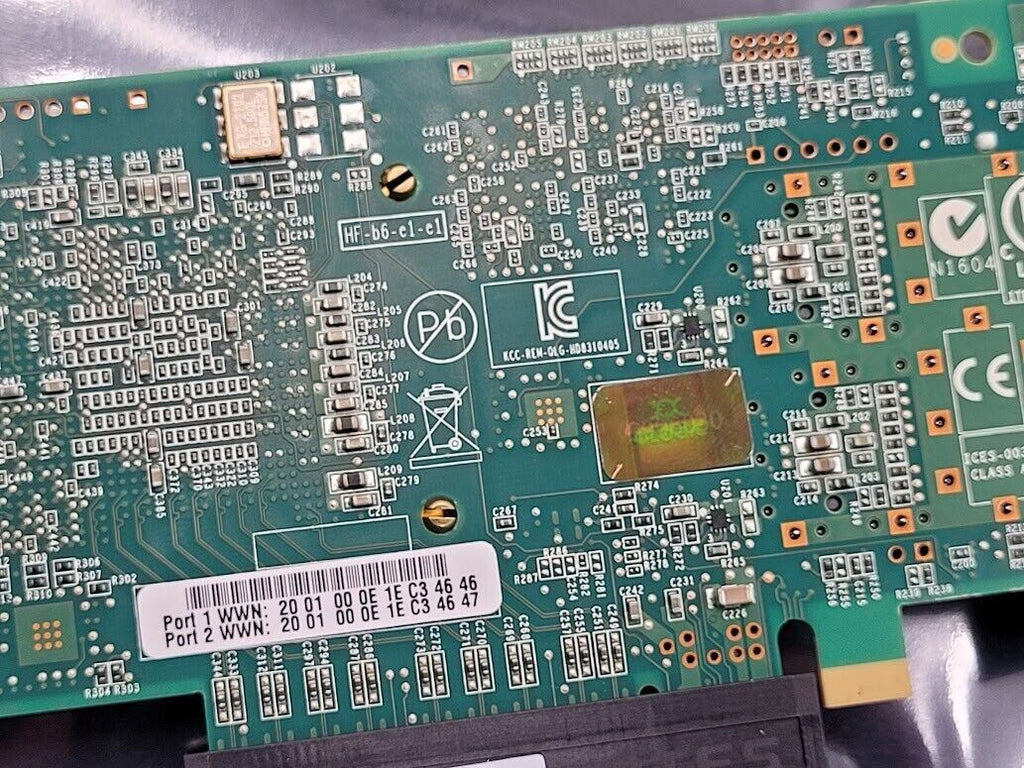 Dell Qlogic QTD2662L 2 Port  FC HBA HD8310405-71 2x SFPs Custom Bracket