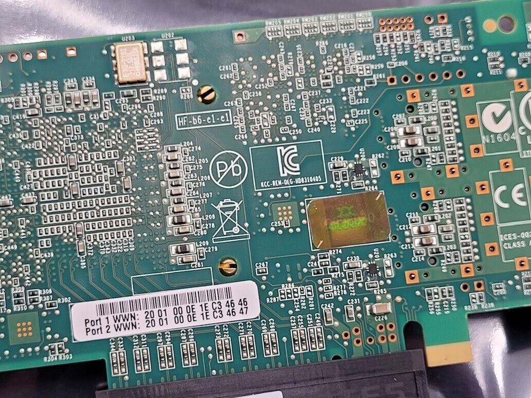 Dell Qlogic QTD2662L 2 Port  FC HBA HD8310405-71 2x SFPs Custom Bracket