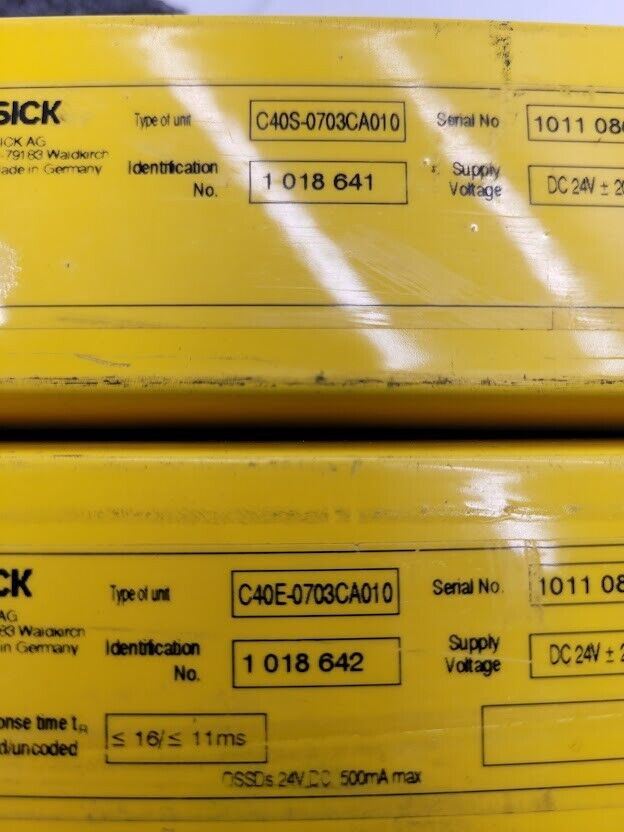 Sick C4000 Light Curtain Safety Screen Sensor 24VDC 0-19m Scanning Range 750mm H