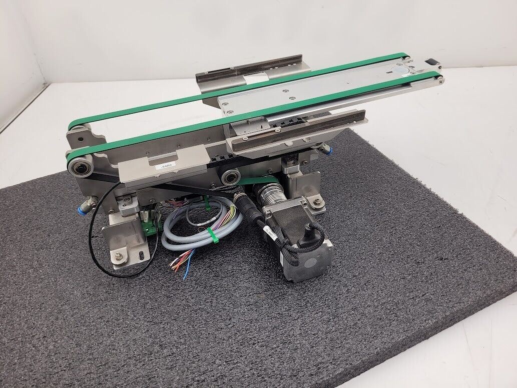 Beckhoff Stepper Motor Driven Extendable 2 Belt Conveyor 13" to 19" Extension A