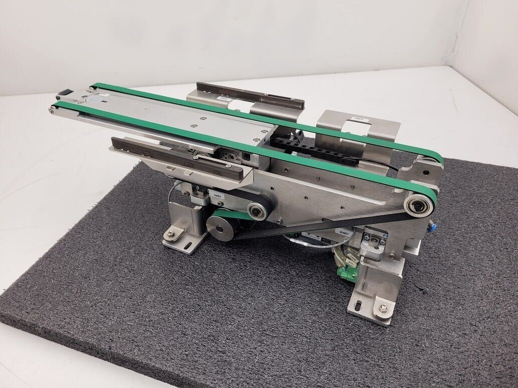 Beckhoff Stepper Motor Driven Extendable 2 Belt Conveyor 13" to 19" Extension A