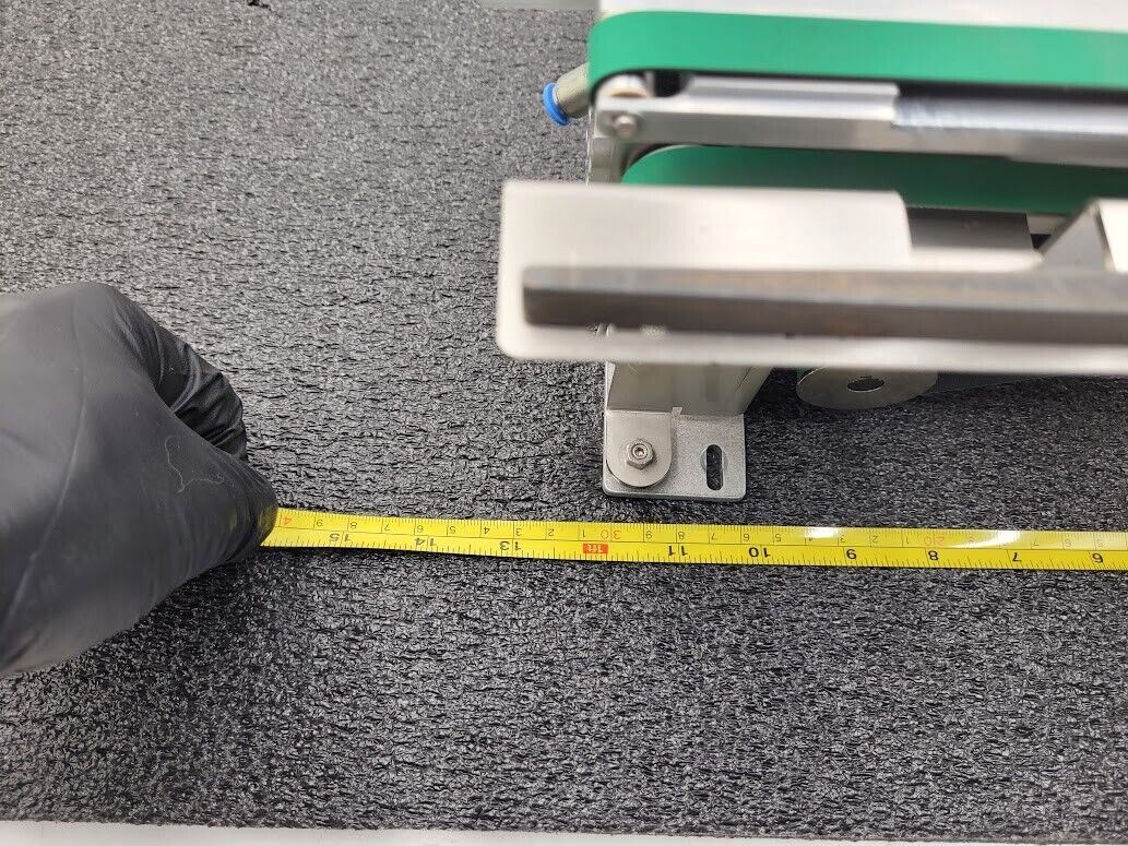 Beckhoff Stepper Motor Driven Extendable 2 Belt Conveyor 13" to 19" Extension A