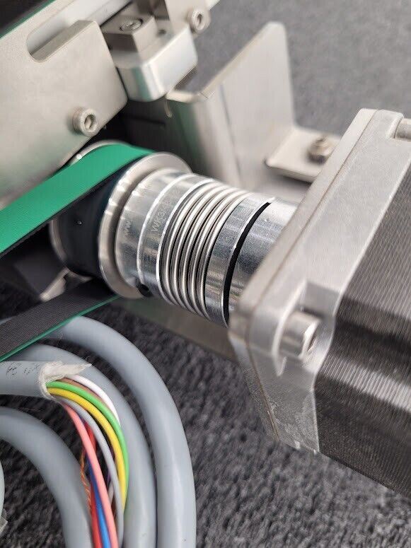 Beckhoff Stepper Motor Driven Extendable 2 Belt Conveyor 13" to 19" Extension A