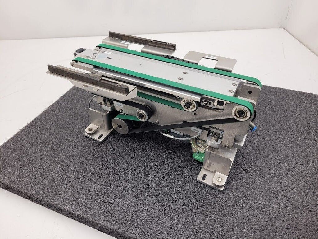 Beckhoff Stepper Motor Driven Extendable 2 Belt Conveyor 13" to 19" Extension A