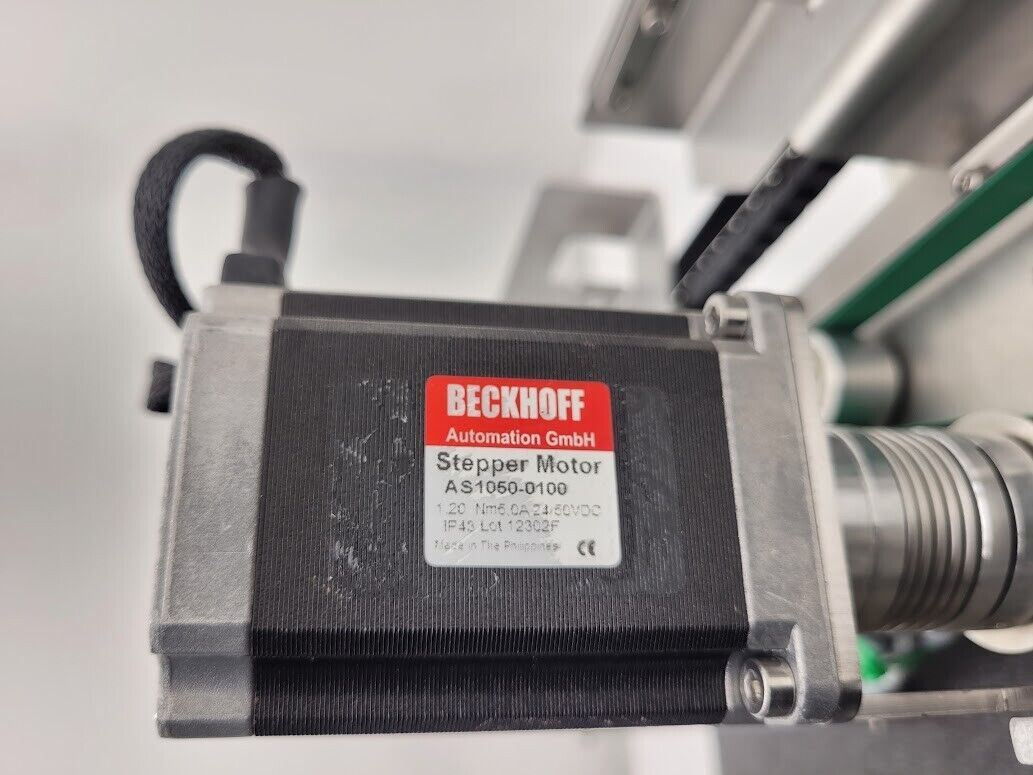 Beckhoff Stepper Motor Driven Extendable 2 Belt Conveyor 13" to 19" Extension A