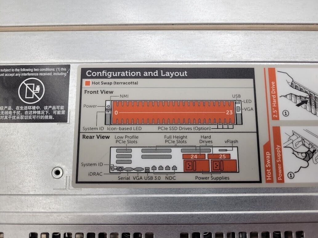 Dell PowerEdge R730xd Server 2x 14 Core 2.60Ghz E5-2697v3 384GB 2x1100W iDrac 8