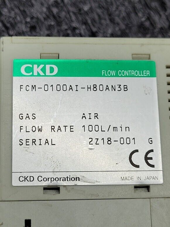 CKD FCM Series FCM-0100AI-H80AN3B Flow Controller Gas: Air Flow Rate: 100L/min