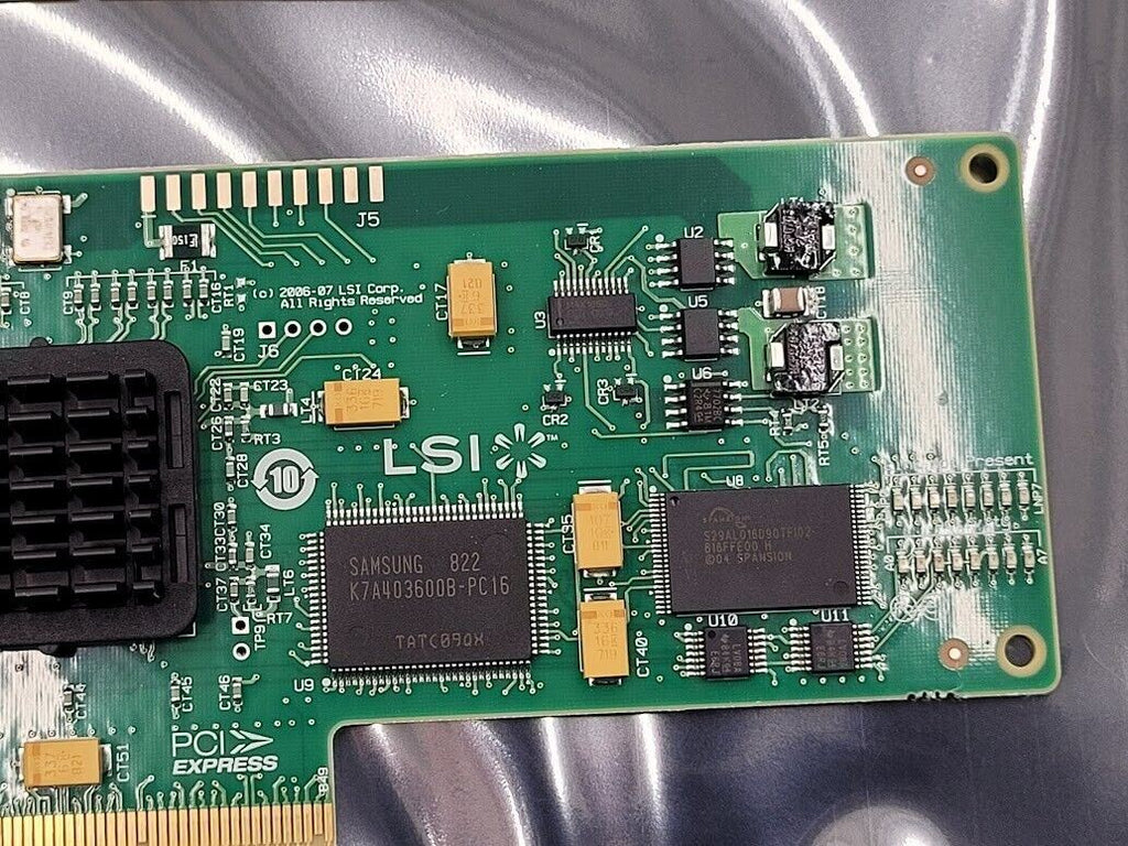 Lot of 2 LSI SAS3801E External SFF-8088 PCI SAS Dual Port HBA Tall Bracket