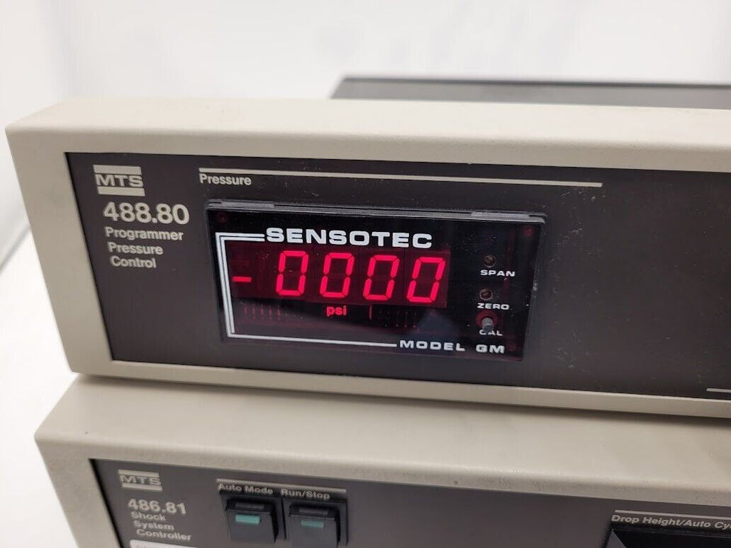MTS 486.81 Shock System Controller + 488.80 Programmer Pressure Control Unit