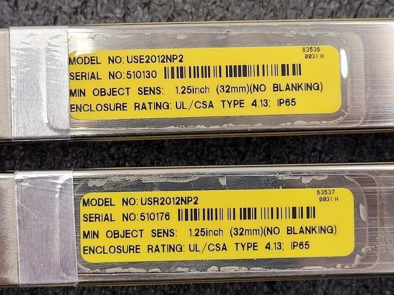 Banner USE2012NP2 & USR2012NP2 MICRO-SCREEN 20" Light Curtain Screen Tested "E"