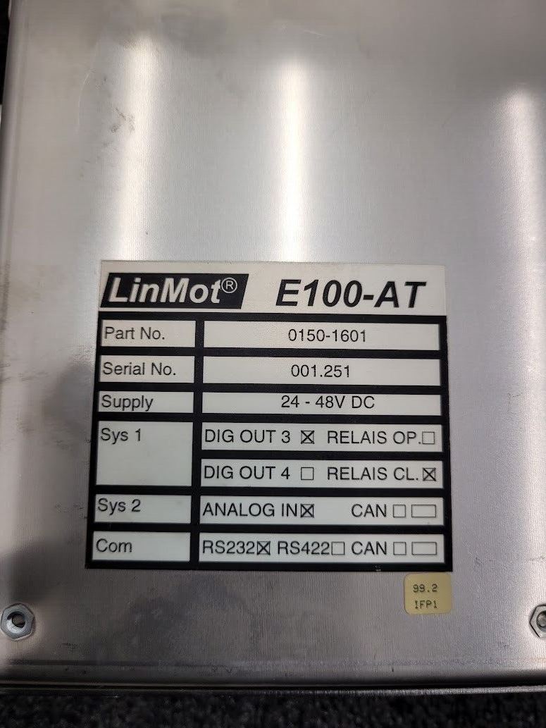 LinMot Servo Drive E100-AT 0150-1601 24-48VDC RS232