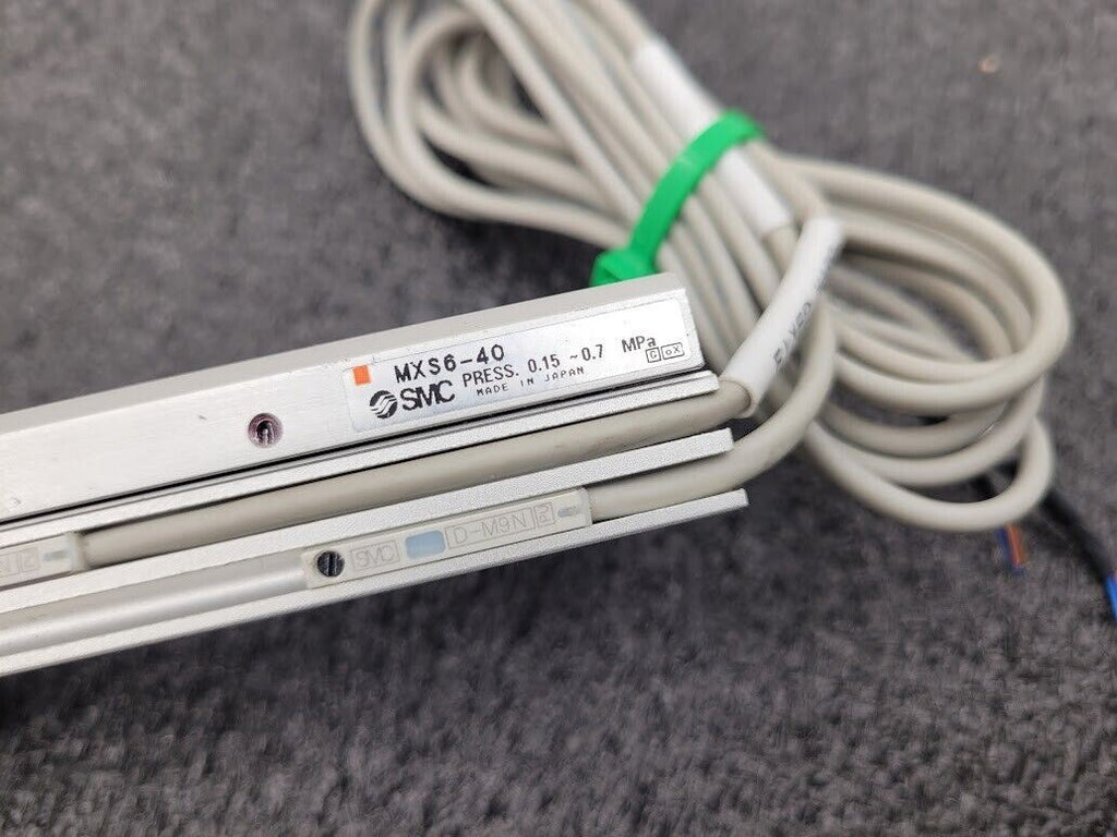 SMC MXS6-40 Pneumatic Dual Rod Cylinder Slide D-M9N Sensors