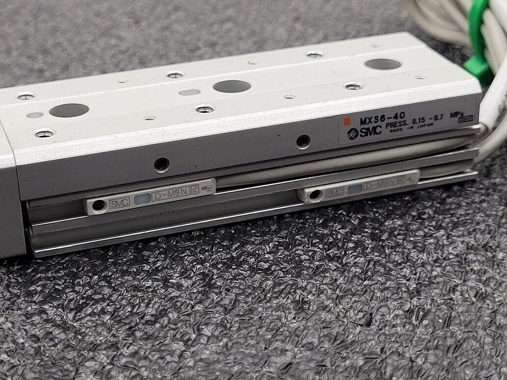 SMC MXS6-40 Pneumatic Dual Rod Cylinder Slide D-M9N Sensors