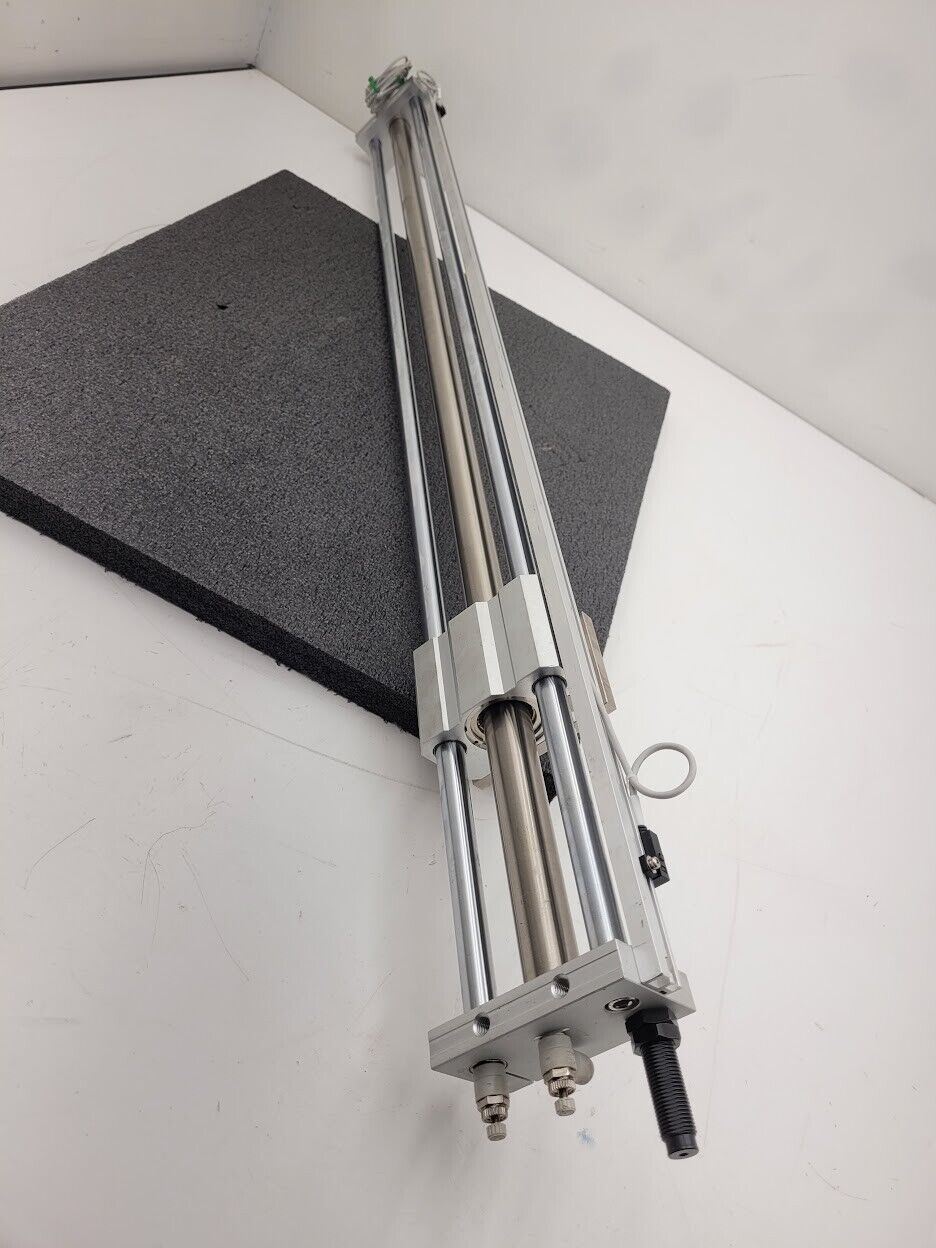 SMC NCDY2S25H-4000 100PSI Linear Slide Guide Cylinder w/ D-J79 Sensors, Stops