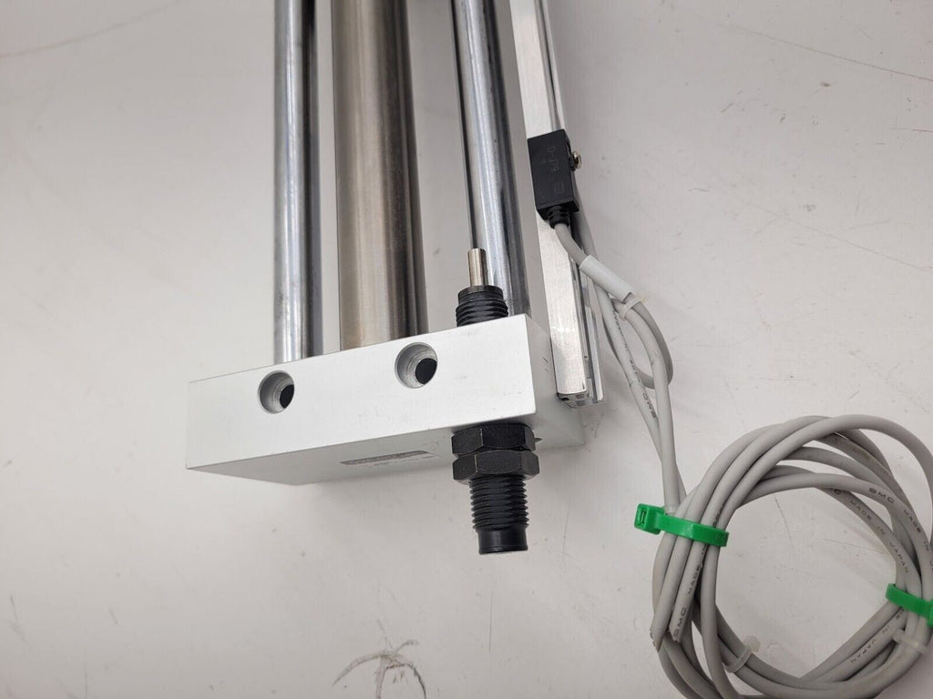 SMC NCDY2S25H-4000 100PSI Linear Slide Guide Cylinder w/ D-J79 Sensors, Stops
