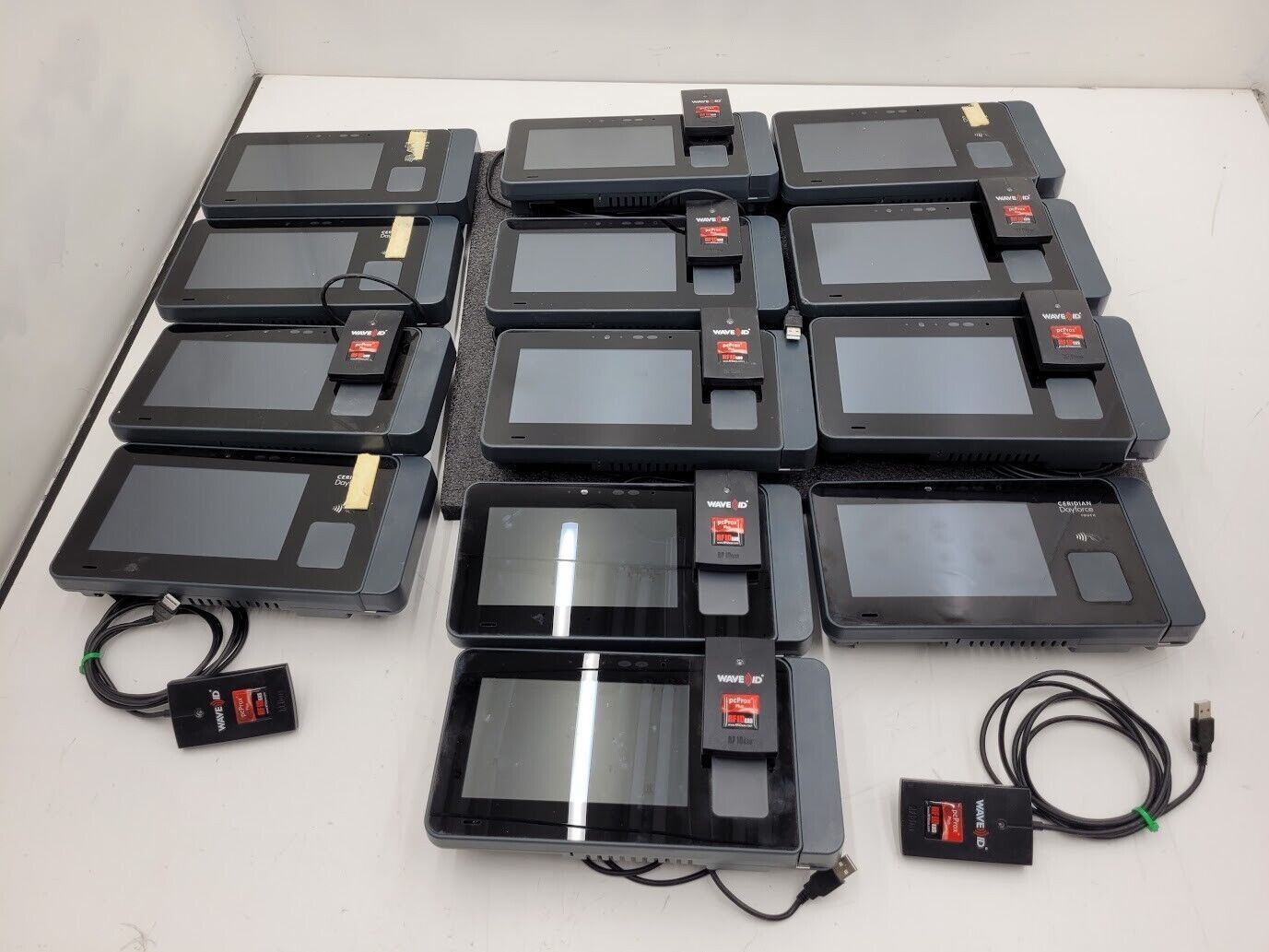 LOT OF 13:  Ceridian Dayforce Touch A8A0108-10032000 DFTouch (WR) w/ USB RFID