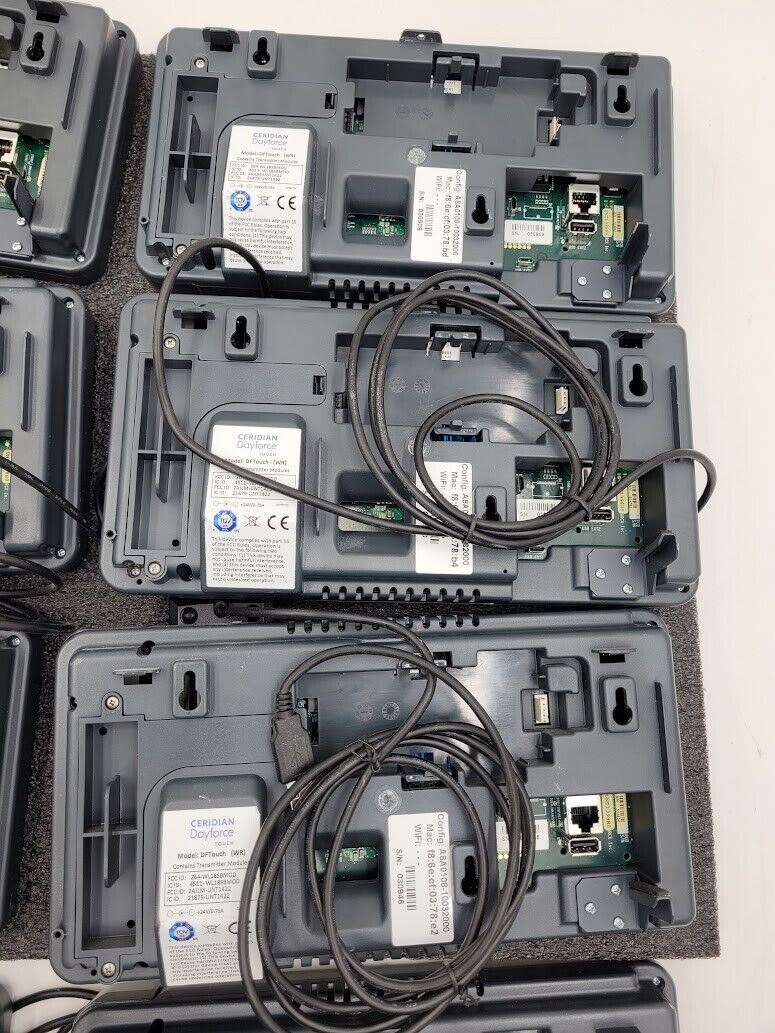 LOT OF 13:  Ceridian Dayforce Touch A8A0108-10032000 DFTouch (WR) w/ USB RFID