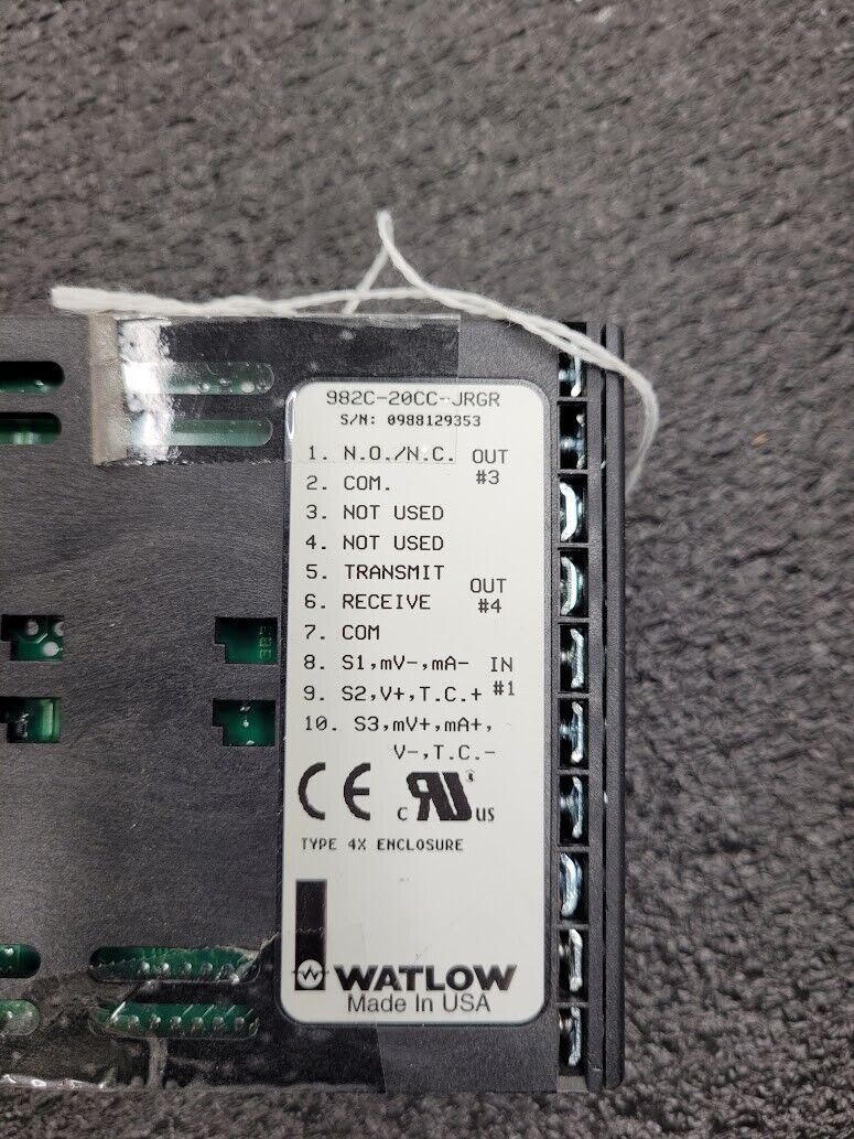 Watlow 982C-20CC-JRGR Microprocessor Based Ramping Controller Parts/Repair