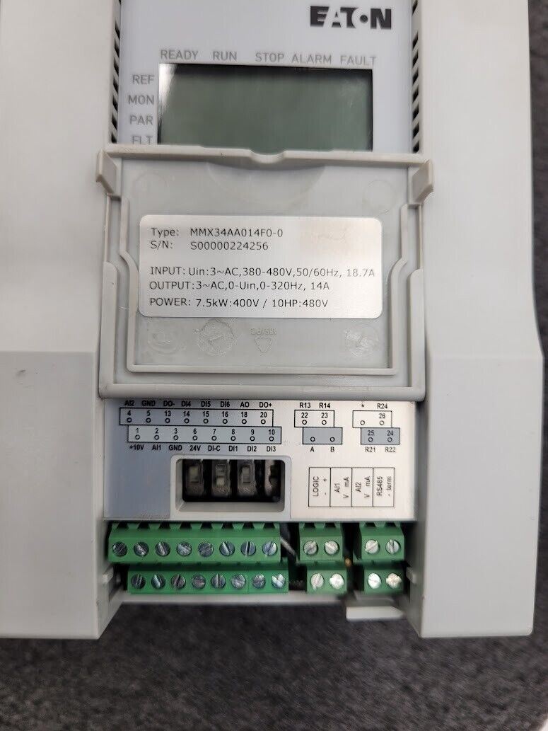 Eaton M-Max MMX34AA014F0-0 Micro VFD AC  Drive inverter 7.5kW:400V 10HP:480V