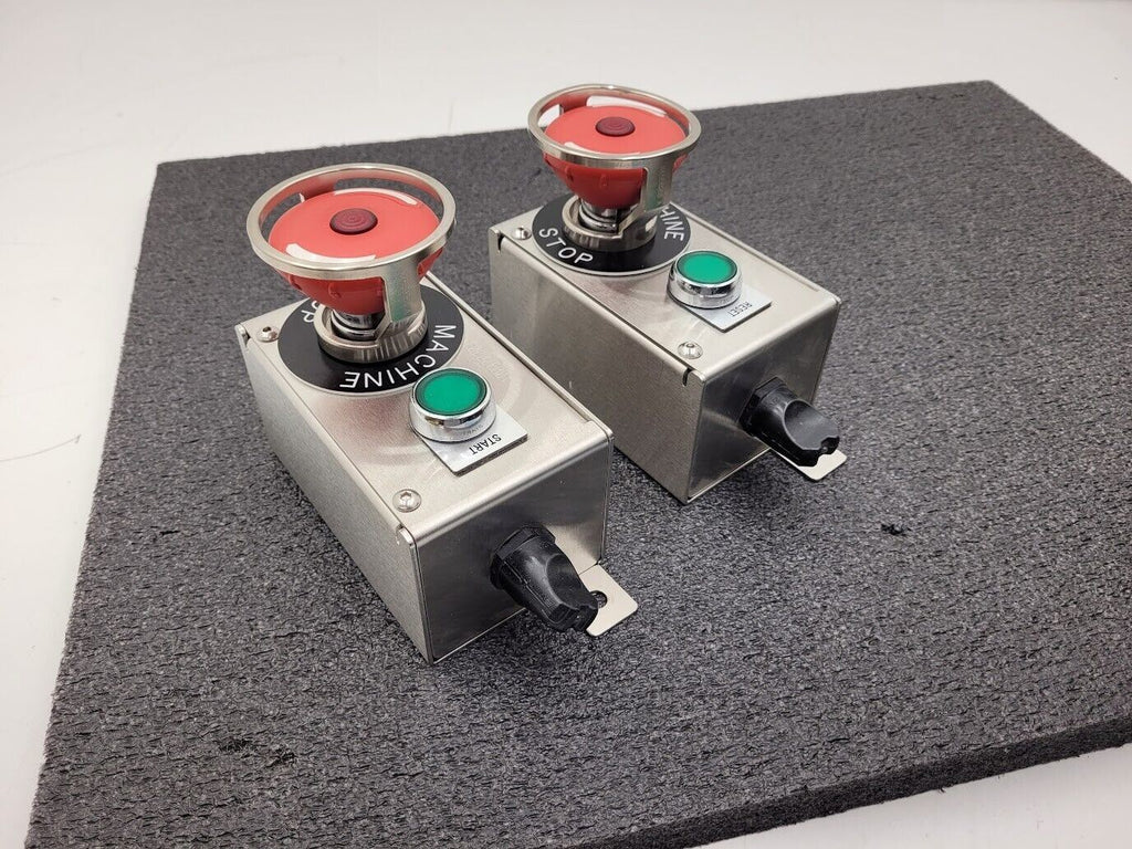 2x Jakab Safety Sprecher + Schuh EMO E-Stop /Start/Reset Assembly w/ ABB Tina 2A