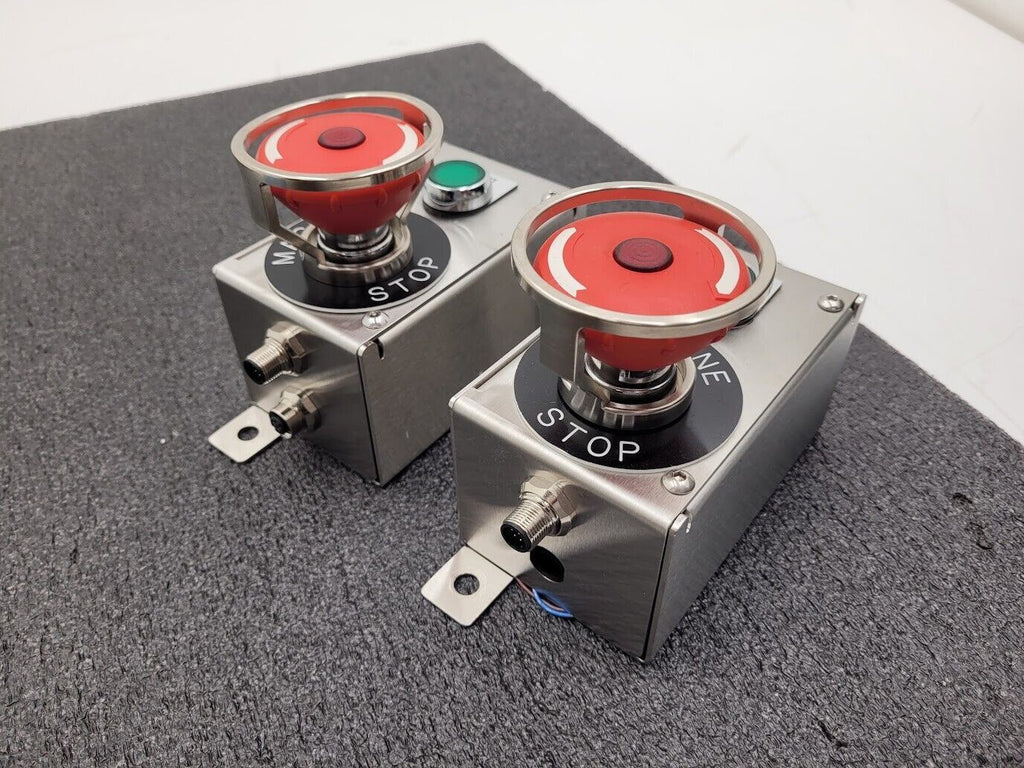 2x Jakab Safety Sprecher + Schuh EMO E-Stop /Start/Reset Assembly w/ ABB Tina 2A