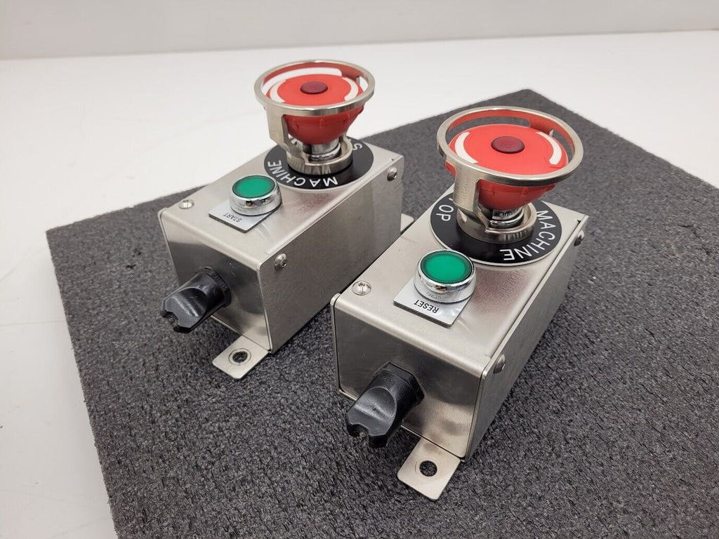 2x Jakab Safety Sprecher + Schuh EMO E-Stop /Start/Reset Assembly w/ ABB Tina 2A