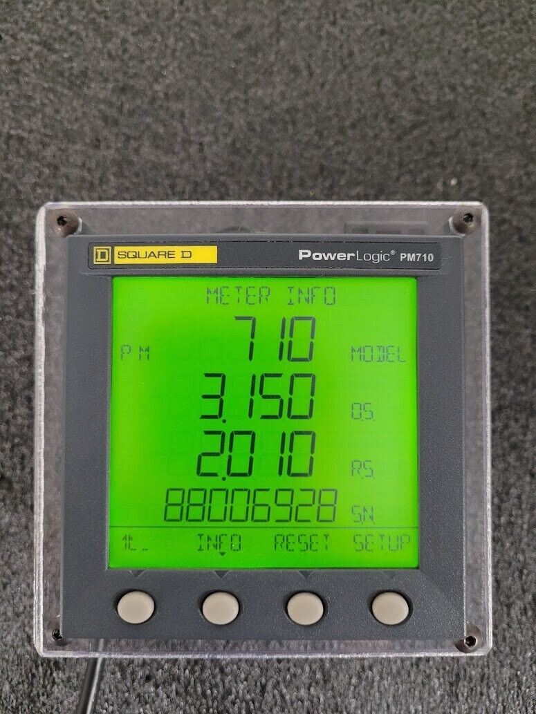 Schneider Electric Square D Panel Power Meter PowerLogic PM710 CA RS485