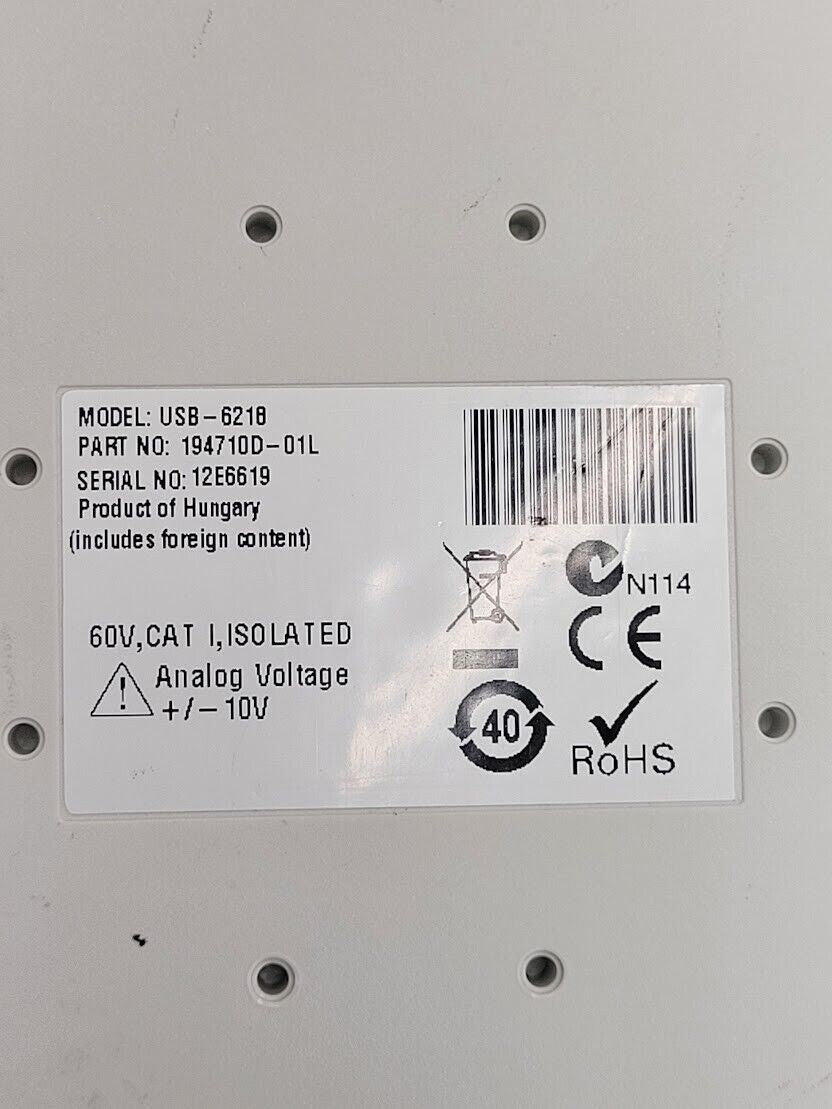 NI USB-6218 Multifunction I/O Device w/ Analog Input  32-Input 16-Bit 250 kS/s