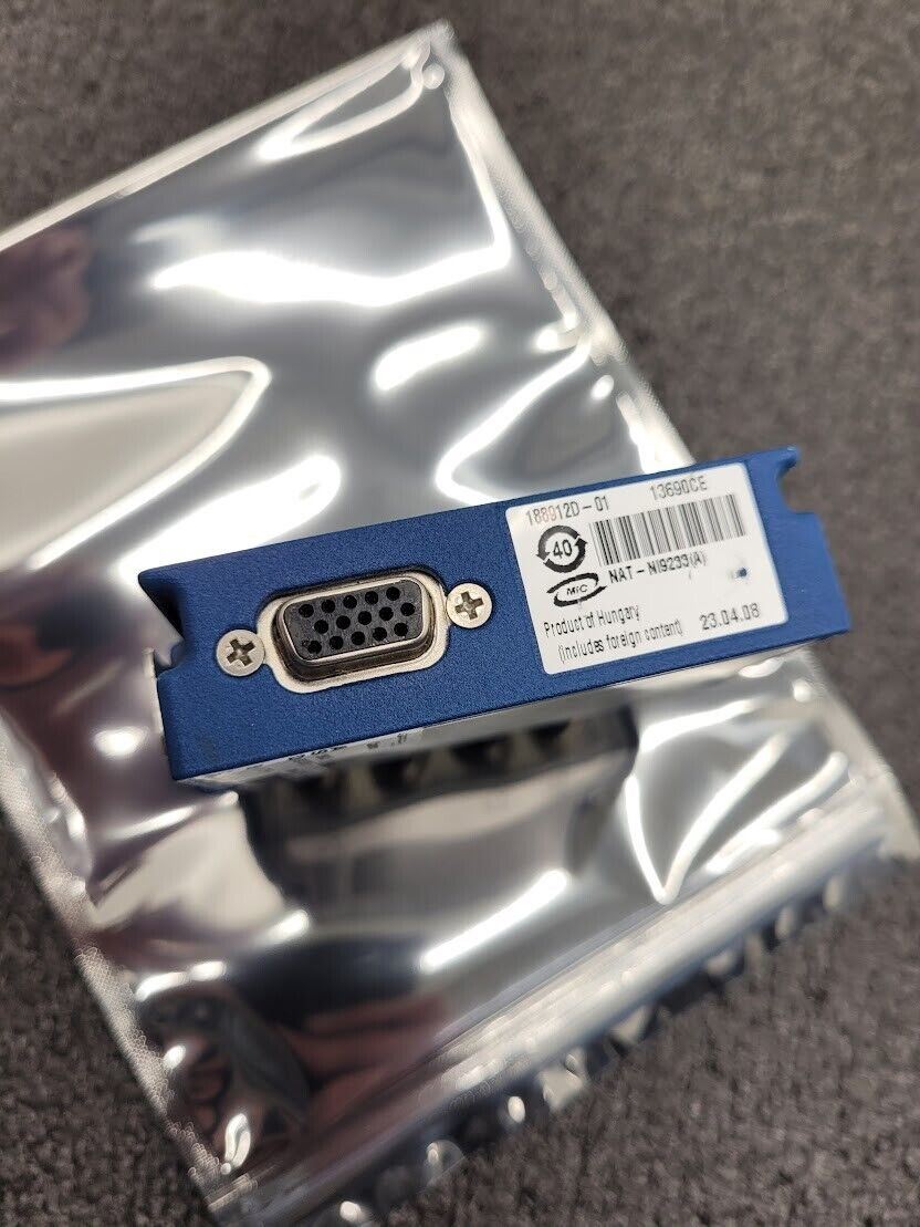 NATIONAL INSTRUMENTS NI 9233 NI-9233 Analog Input Module Tested Working