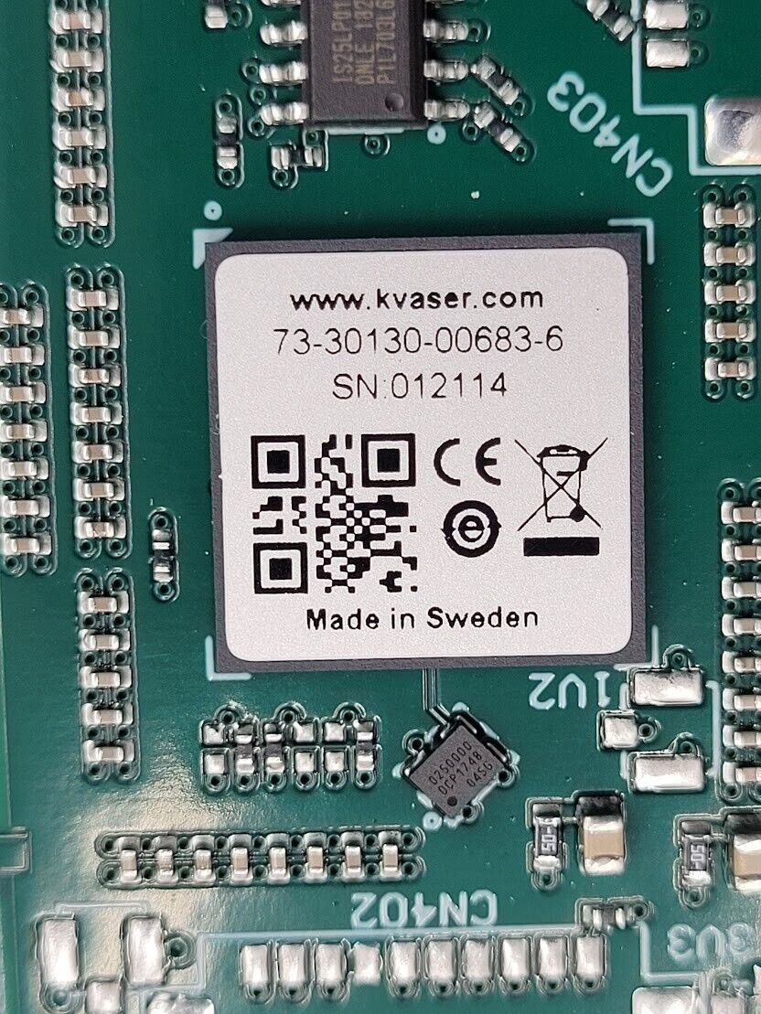 Kvaser PCIEcan 4xHS 73-30130-00683-6 CAN Network PCI CAN FD Card w/ Cable