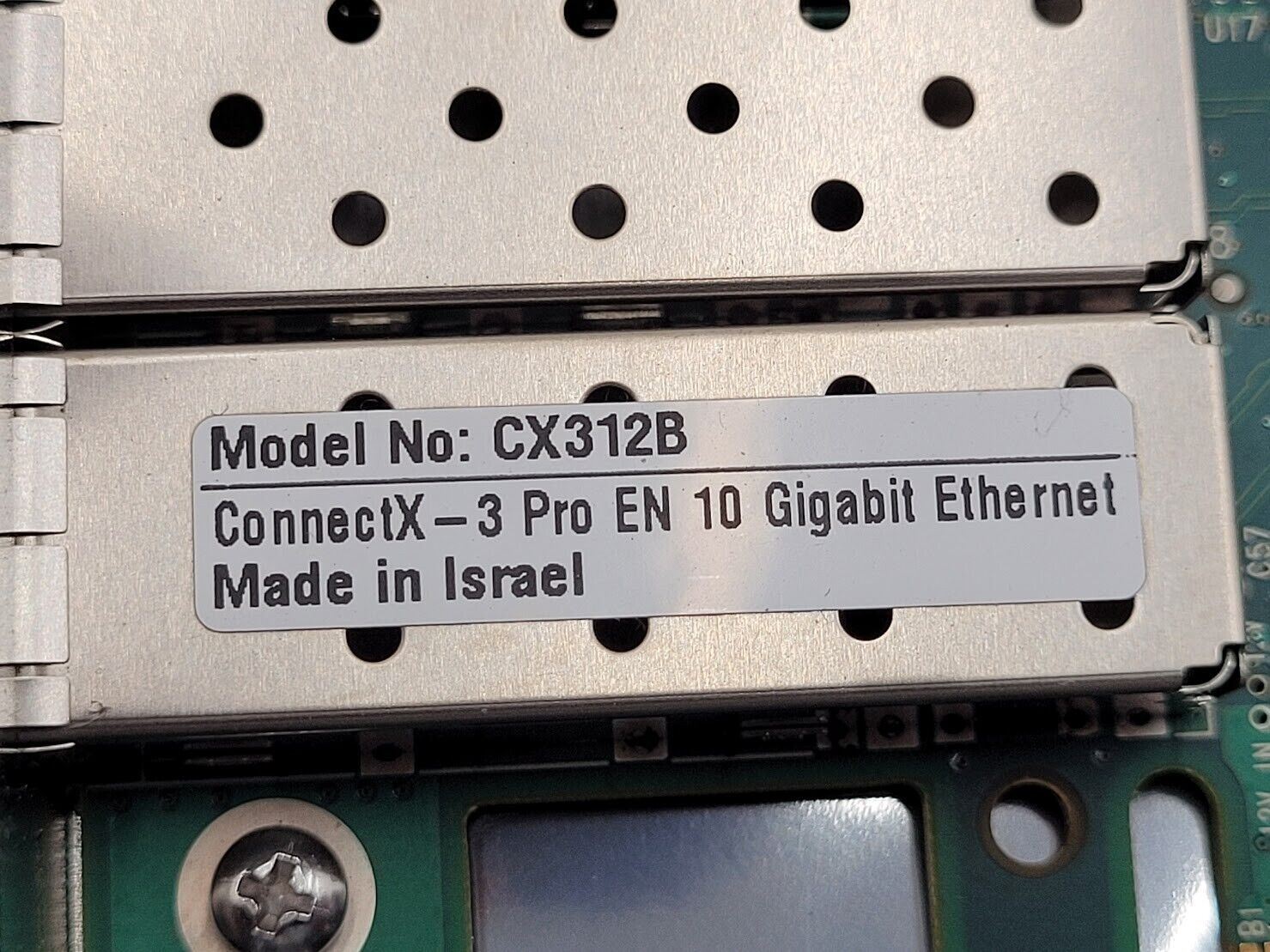 MCX312B-XCCT Mellanox CX312B ConnectX-3 PRO EN 10Gbe NIC Low Profile