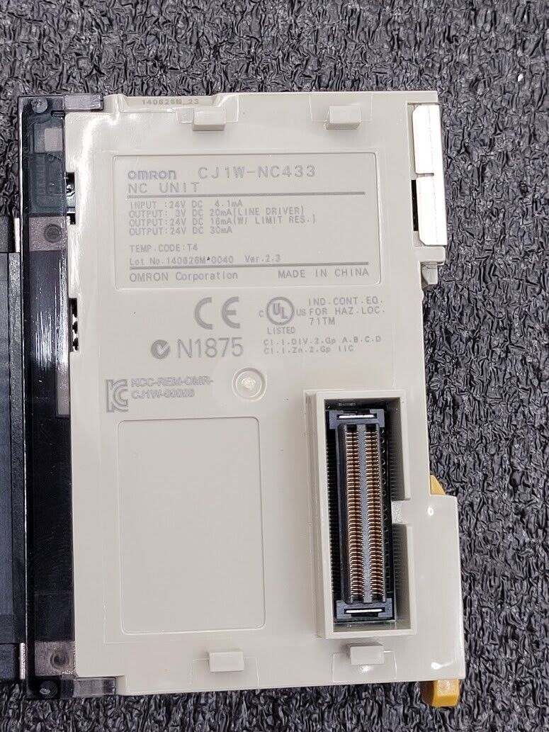Omron CJ1W-NC433 NC Unit w/ IOLink Terminal Connector Breakout TC-40F