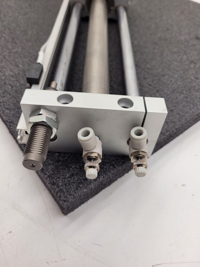 SMC CDY1S25H-510B 100PSI Linear Slide Guide Cylinder w/ D-F79 Sensors, Stops