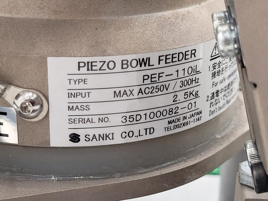 Sanki Piezo Vibratory Feeder Bowl + In-Line Systems PEF-110iL PEF-L25H P1111 x2
