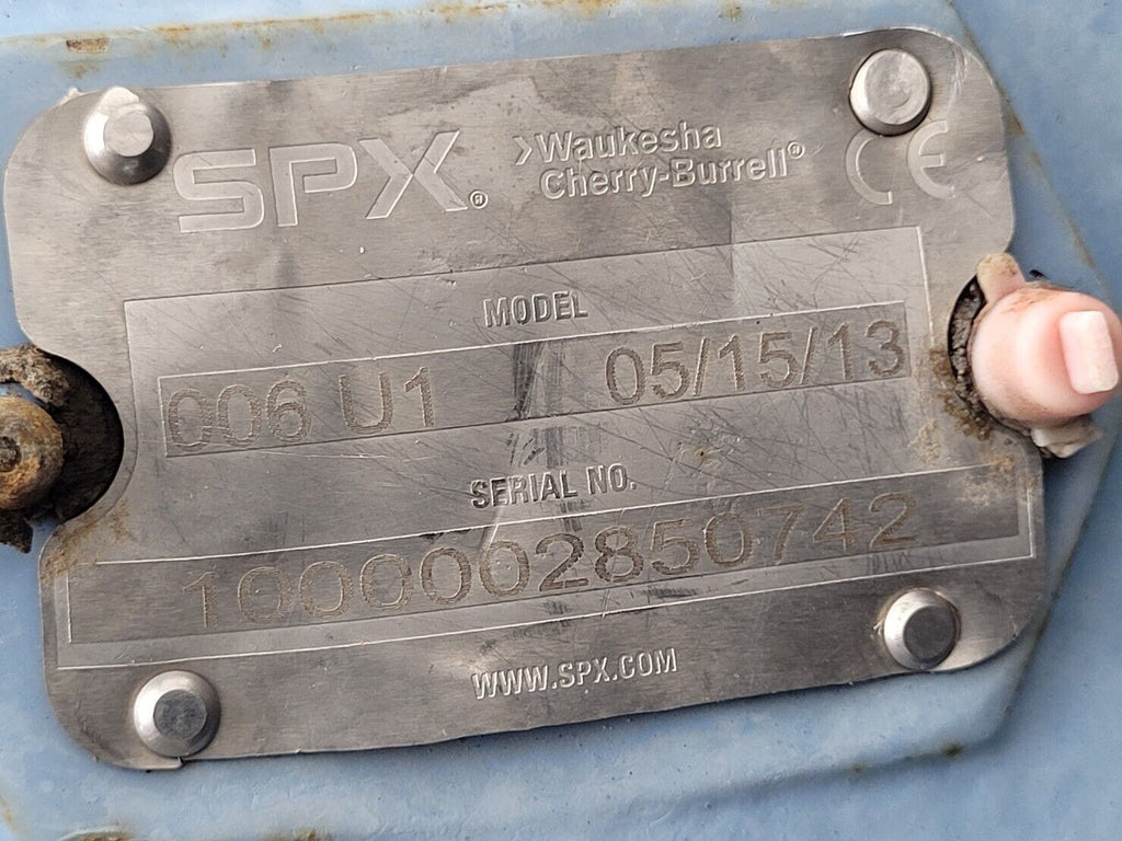 Waukesha Cherry-Burrell SPX 006 U1 Stainless Steel PD Positive Displacement Pump
